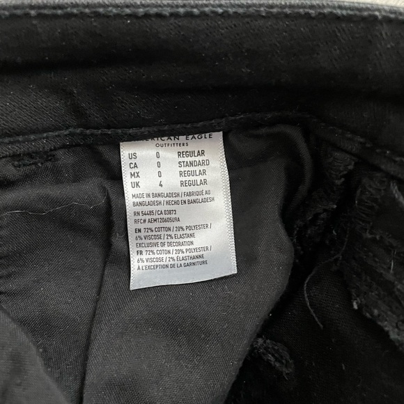 American Eagle Basic Denim High Rise Jet Black "Jegging"Jeans - Picture 5 of 5